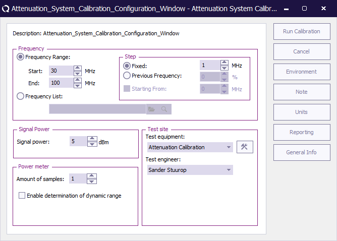 Attenuation System Calibration Configuration Window.png